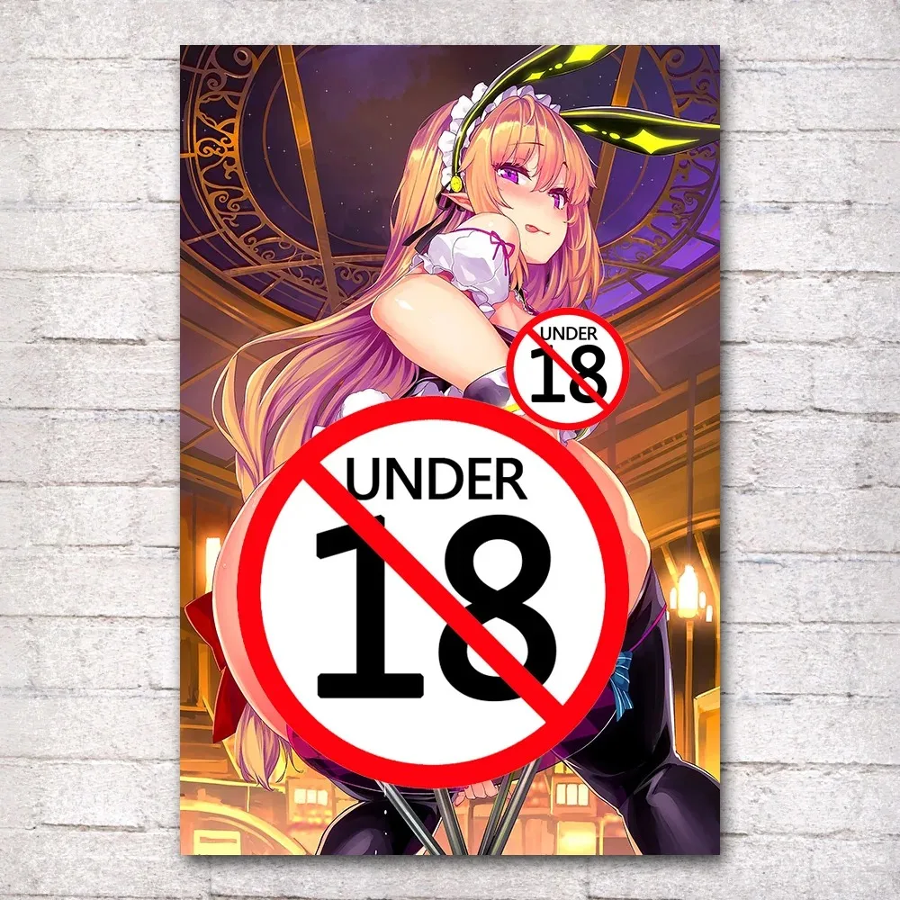 Uncensored Anime Pretty Girl Sexy Maid Print Poster Manga Canvas Painting Wall Art Pictures Living Room Bedroom Home Decor