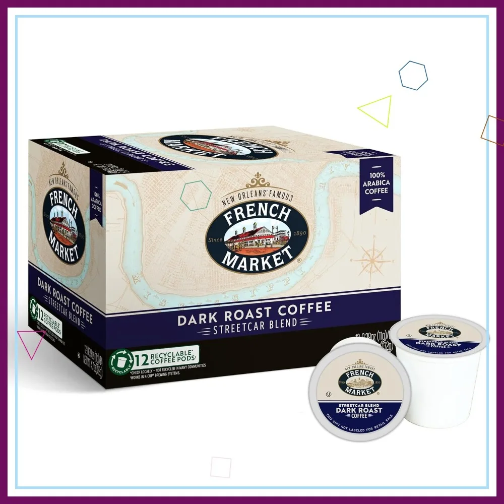 

Dark Roast Single Serve Coffee Pods, 12ct Box Pack of 6, Rich Chocolate Nut Flavor
