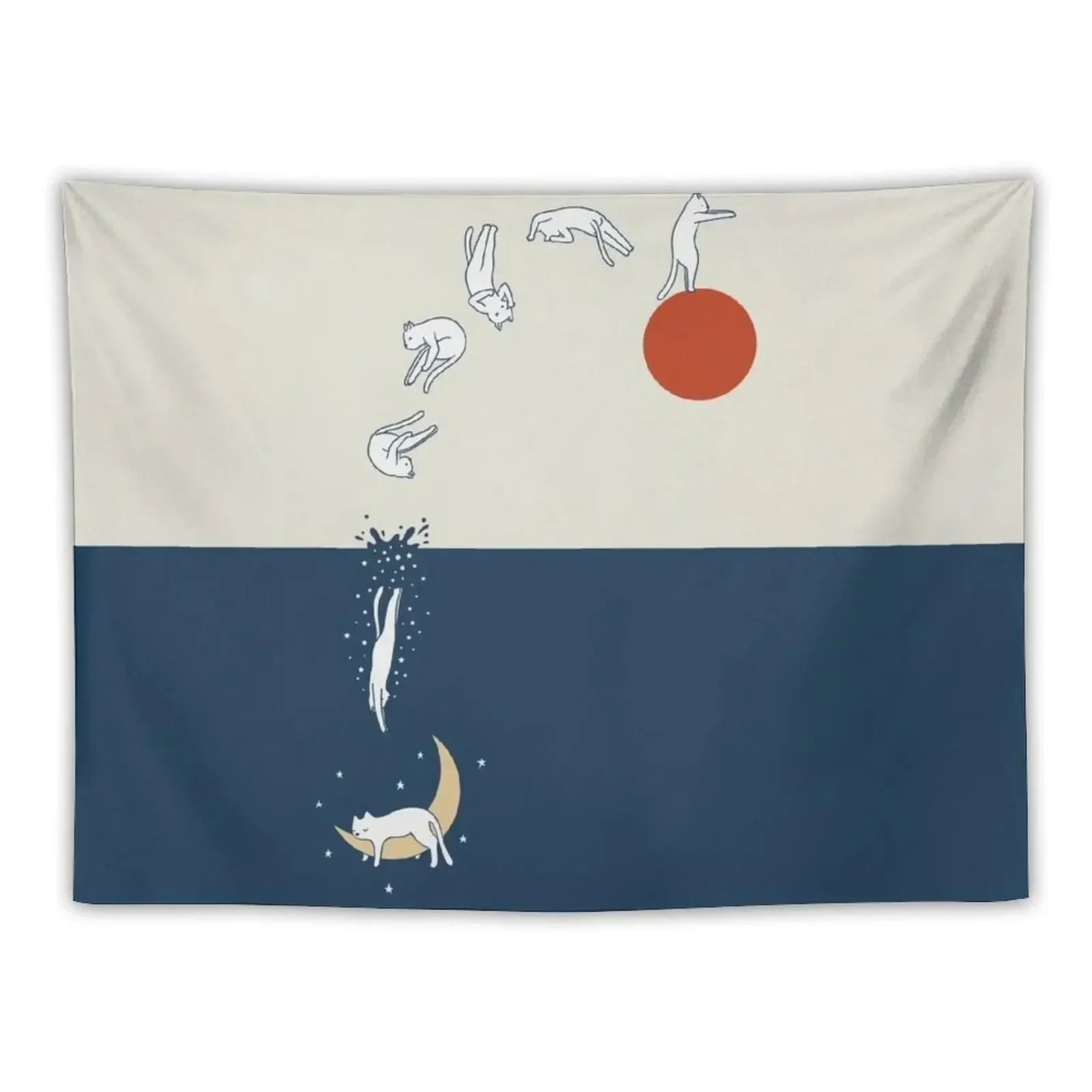 

Cat Landscape 37: Dive into the night Tapestry Home Decor Accessories Carpet Wall House Decoration Tapestry