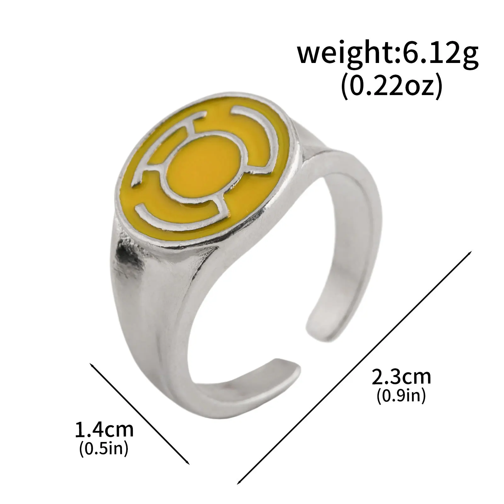 2026 Neuer Green Lantern Corps Ring Anime Peripherie John Stewart Ring Verstellbarer Offener Ring Cosplay Requisiten Ring Spielzeugsammlung Geschenk – Detail 15