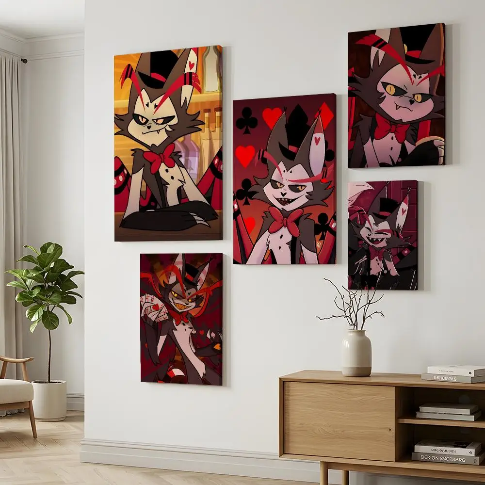 Anime H-hazbin Hotel Husk Poster Durable Painting Canvas Poster Wall Hanging Home Interior Decoration Art Mural Gift