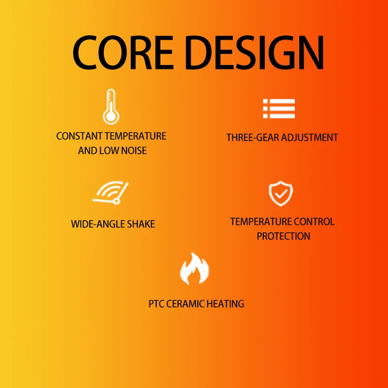 1500W PTC Electric Warm Air Blower Portable Heater Remote Control Electric Heater Low-Power Vertical Warmer Machine For Home