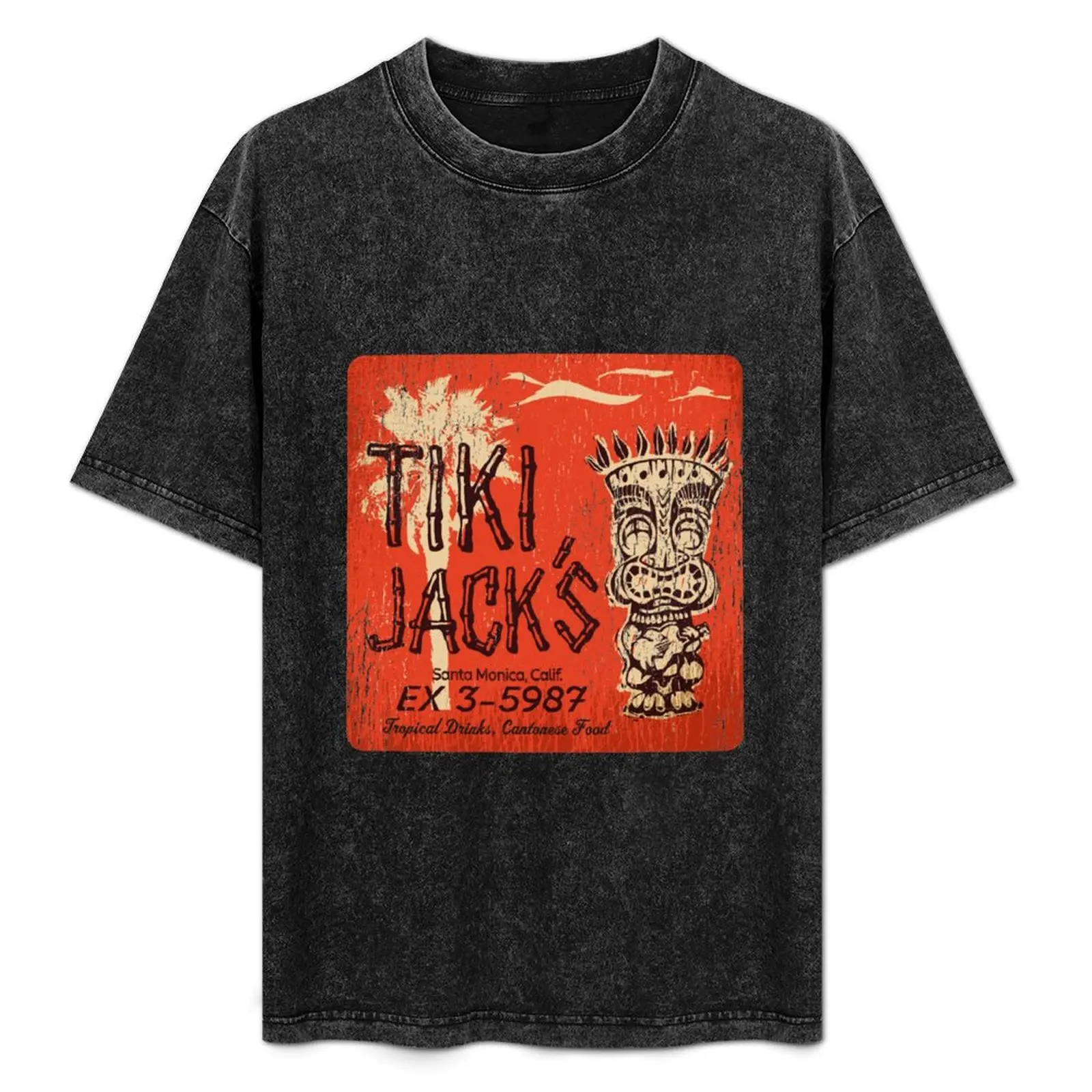 Tiki Jack's Santa Monica T-Shirt Creative Graphic Tee Shirt
