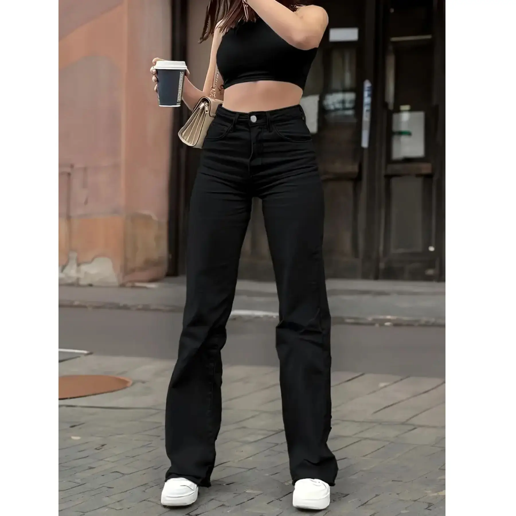 

Плюс размер 5XL 4XL Женские черные готические мешковатые джинсы Harajuku Oversize Джинсовые брюки 2000-х Стиль Y2k Винтажные джинсовые брюки Trashy