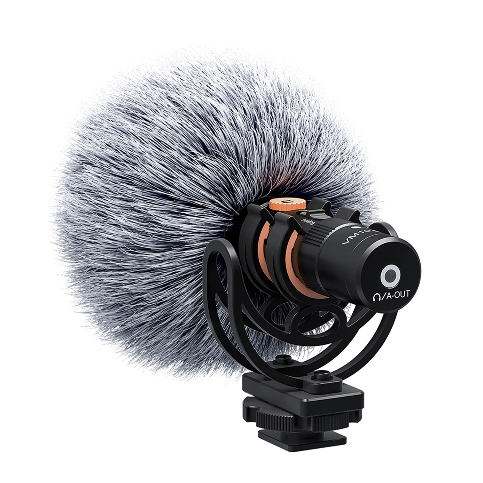 Camera Microphone Cardioid Condenser Mic 3.5mm Port Anti-Shock Mount & Wind Muff FOR Phones Camera Recording