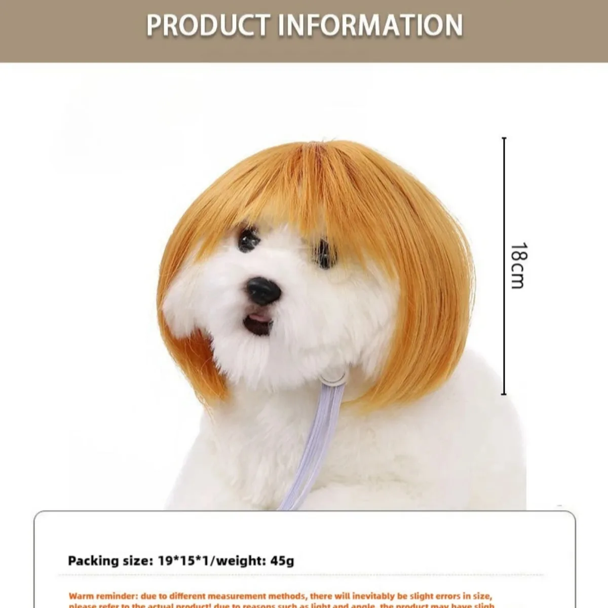 Pet Wig Dog Wig Supplies Christmas Pet Accessories Curly Hair Straight Hair Cat Wig Creative Pet Decor Cat Accessories Toys