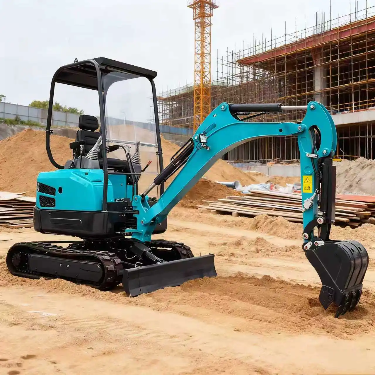 

Мини-экскаватор 2,2-тонный сельскохозяйственный гидравлический небольшой экскаватор с нулевым хвостом, поворотный мини-экскаватор