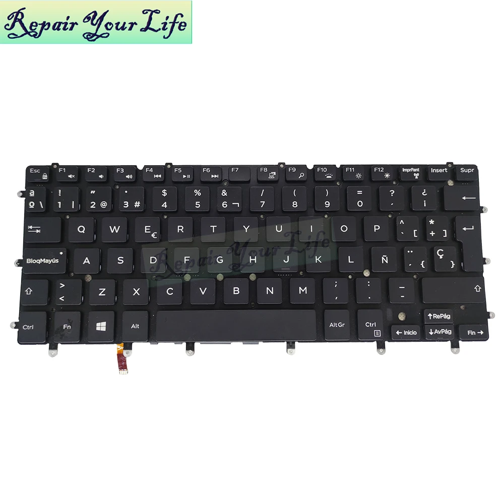 0MWV23 US Spain Spanish Laptop Backlit Keyboard For Dell Inspiron 13 7000 13 7347 13 7348 13 7352 7349 P54G P57G 9350 9360 9343 view 4
