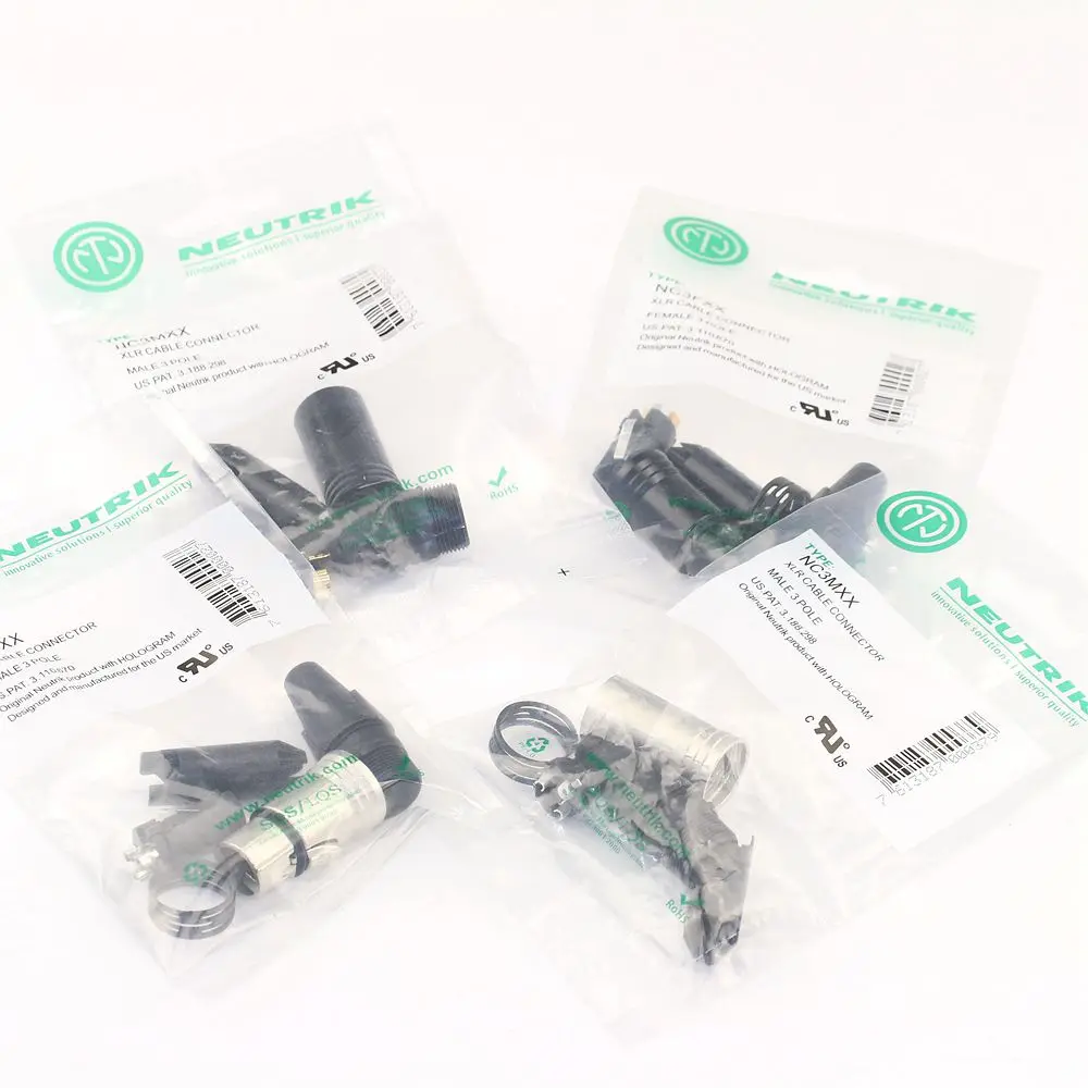 60PCS/lot brand new FOR NEUTRIK connector 30PCS NC3MXX & 30PCS NC3FXX Male & femelle3PIN XLR Connecteur avec!