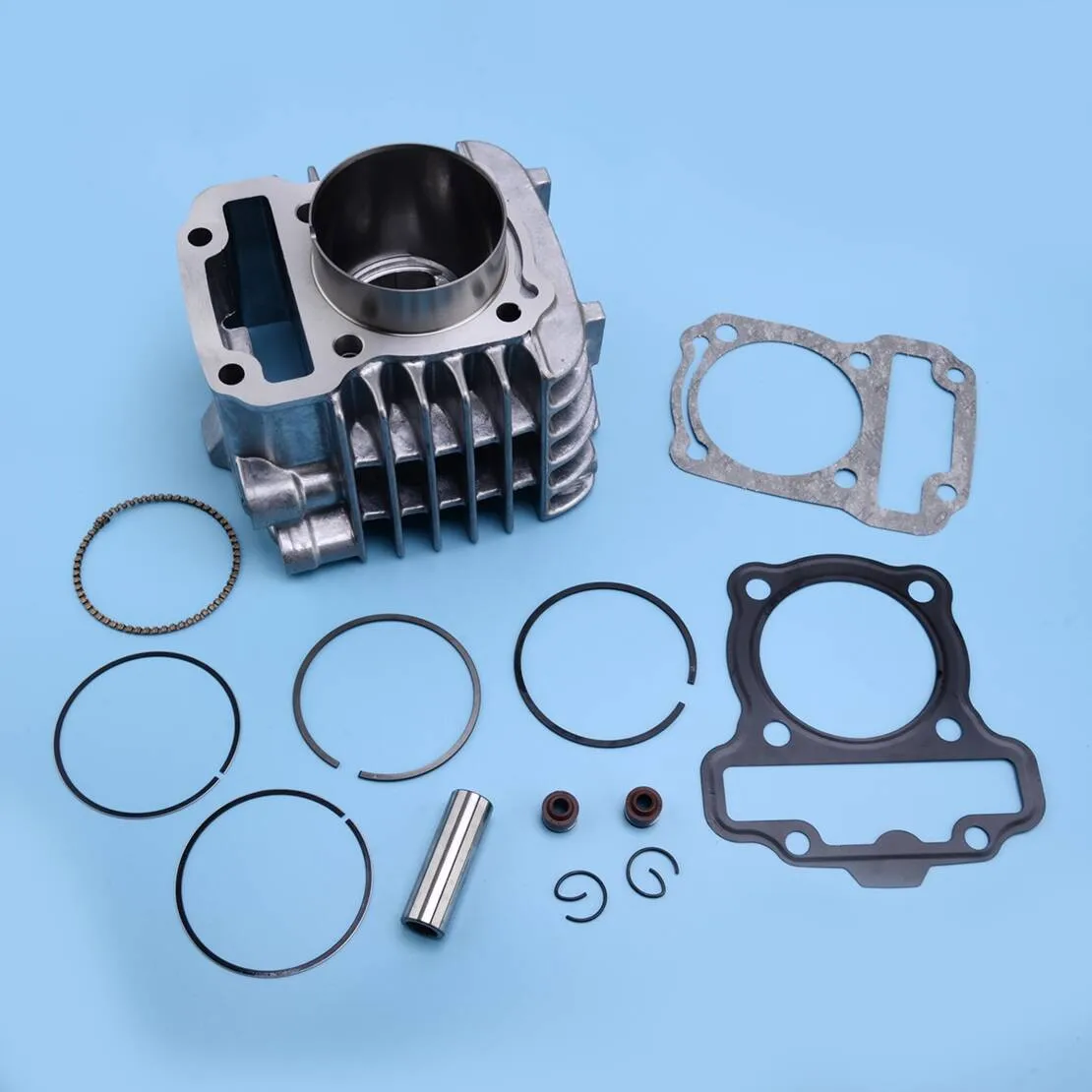 130cc Big Bore 54mm Cylinder Block Piston Ring Gasket Valve Oil Seal Kit Fit for Honda NBC110 NBC 110 Fuel Injection