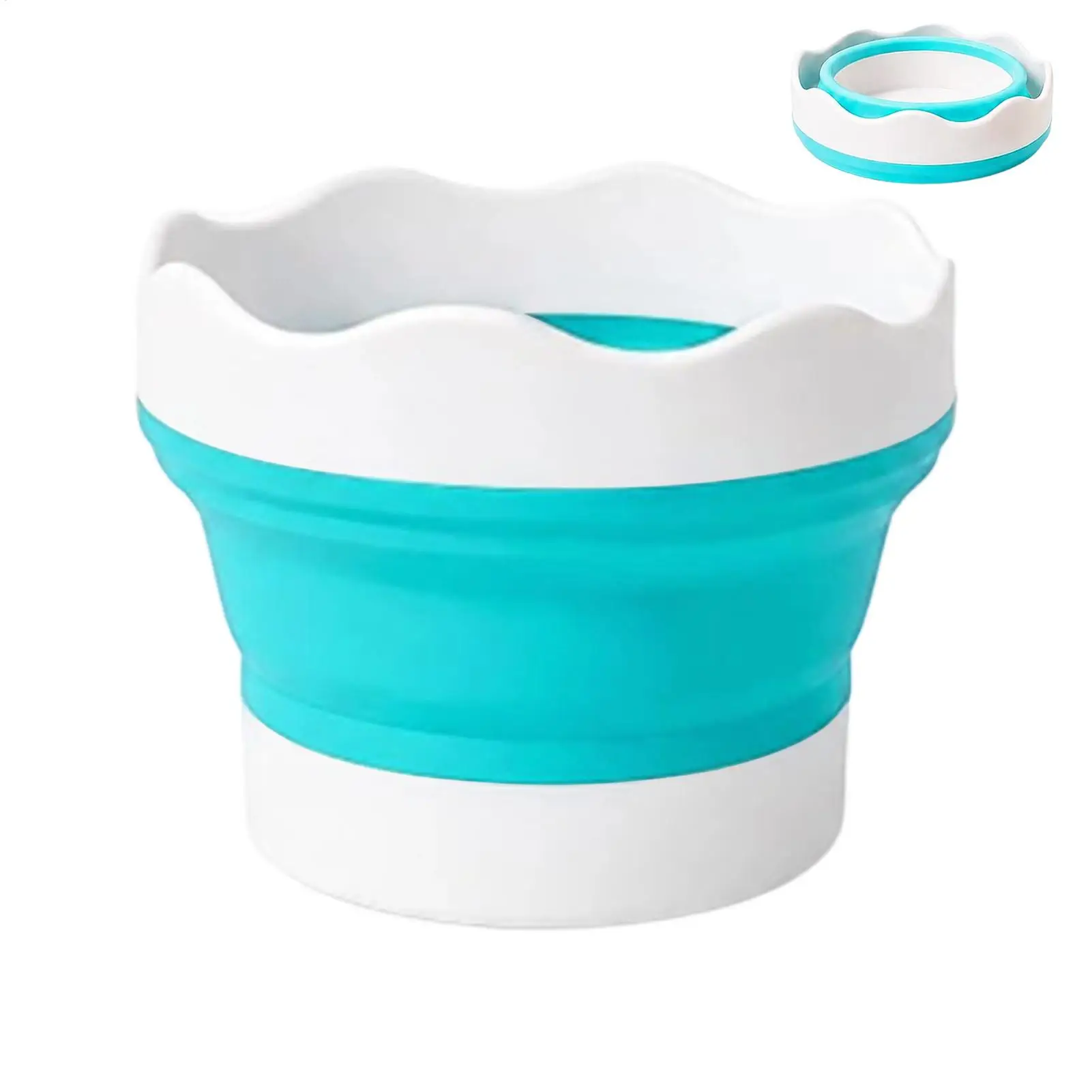Foldable Paint Brush Cleaner Cup Silicone Watercolor Washing Bucket Portable Art Cup Brush Cleaning Container Painting Supply