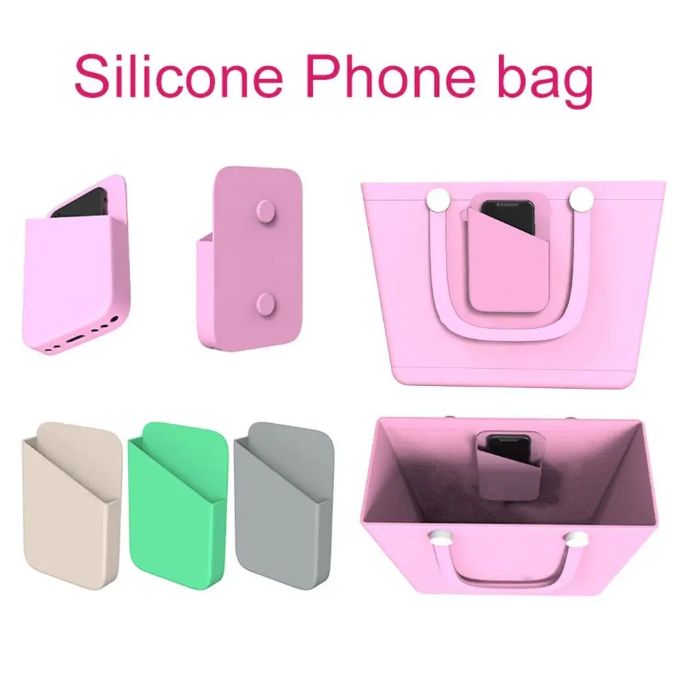 Silicone Storage Bag Eco-friendly Soft Flexible Phone Storage Bag Reusable Organizer for Bogg Bag Ideal Beach Bag Connector