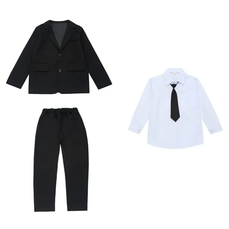 School Children Clothes Boys Suit Casual Blazer Jacket Trousers Two Pieces Kids Costume Black 12 13 14 Years Teenage Clothing