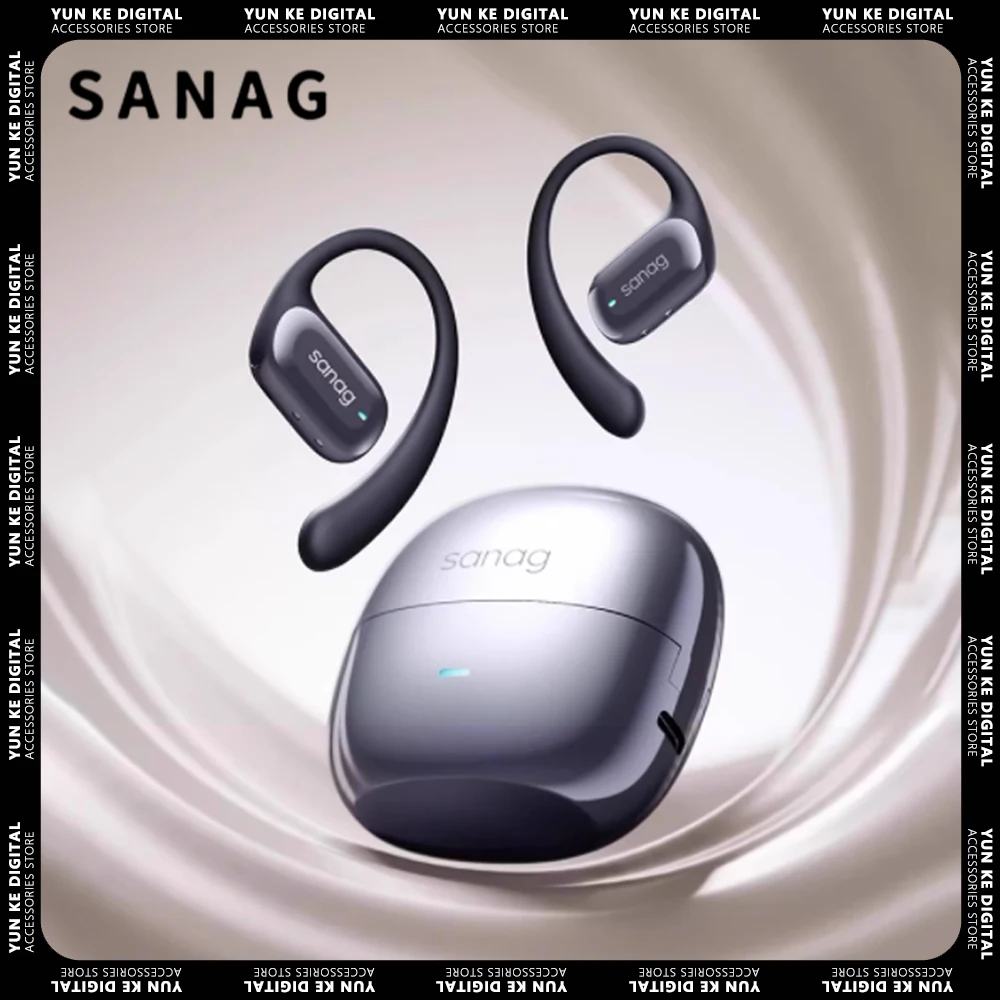 Sanag G30 Earphone Bluetooth Open Ear OWS Wireless Headphones HiFi Sound App Control Earbuds Custom Bone Conduction Earphones