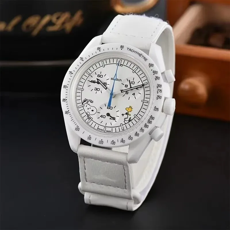 2025 Fashion Man Watch Moon Joint Space Moon Mission Six-hand Chronograph Quartz Men's and Women's Watches