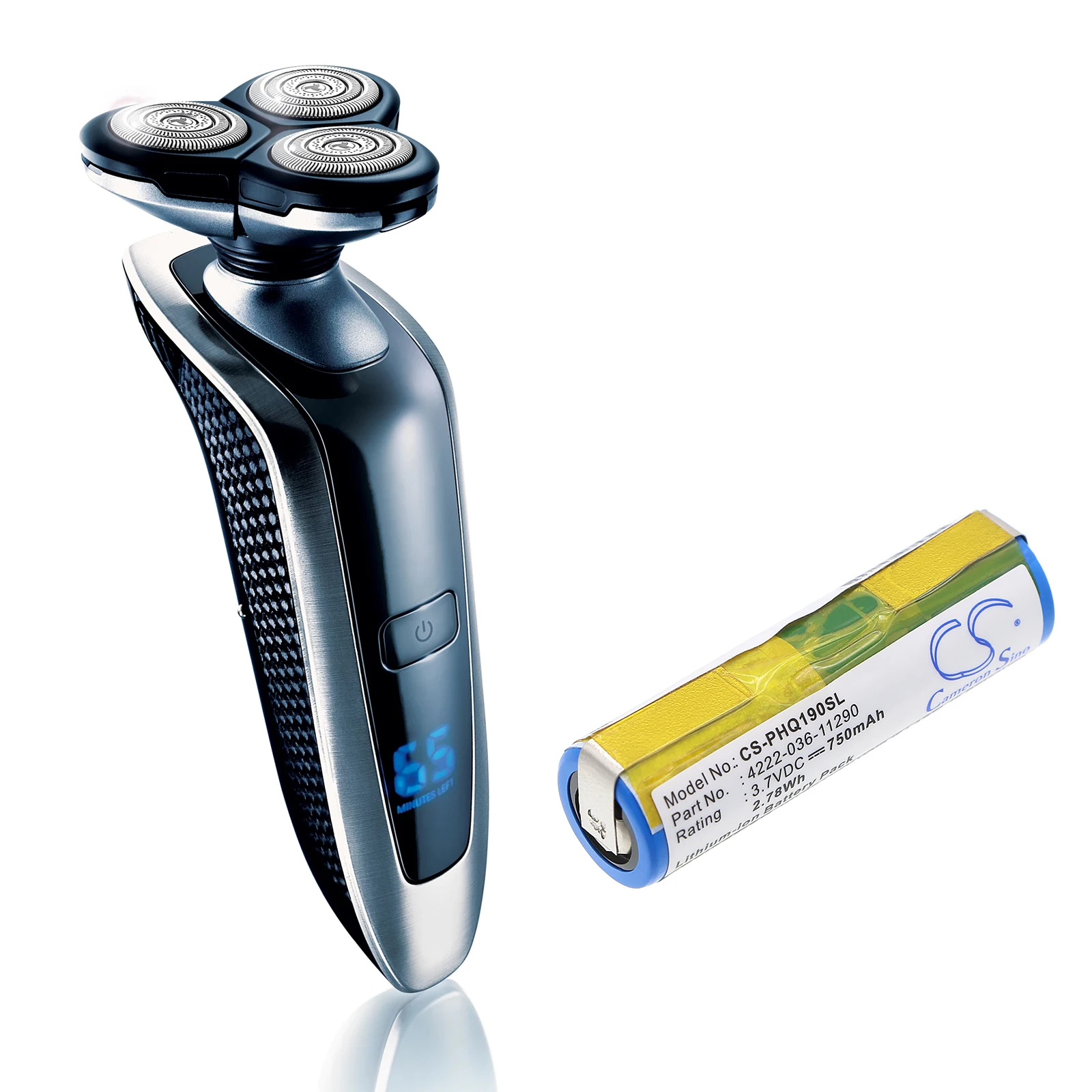 Сменная батарея CS для Arcitec, Philips, Panasonic RQ1060, PT920/21, RQ1090, RQ1250, PN: 750 мАч / 2,78 Вт·ч