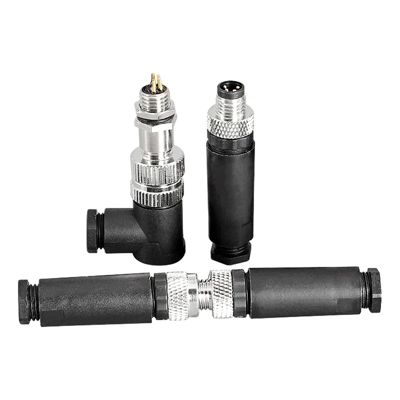 M8 3pin 4pin 5pin sensor connector waterproof male&female plug screw threaded coupling 3 4 5Pin
