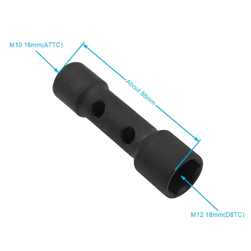 1Pcs M10/M12/M14 16mm/18mm/21mm Motorcycle Spark Plug Double-Headed Socket Removal Tool for A7TC D8TC E6TC