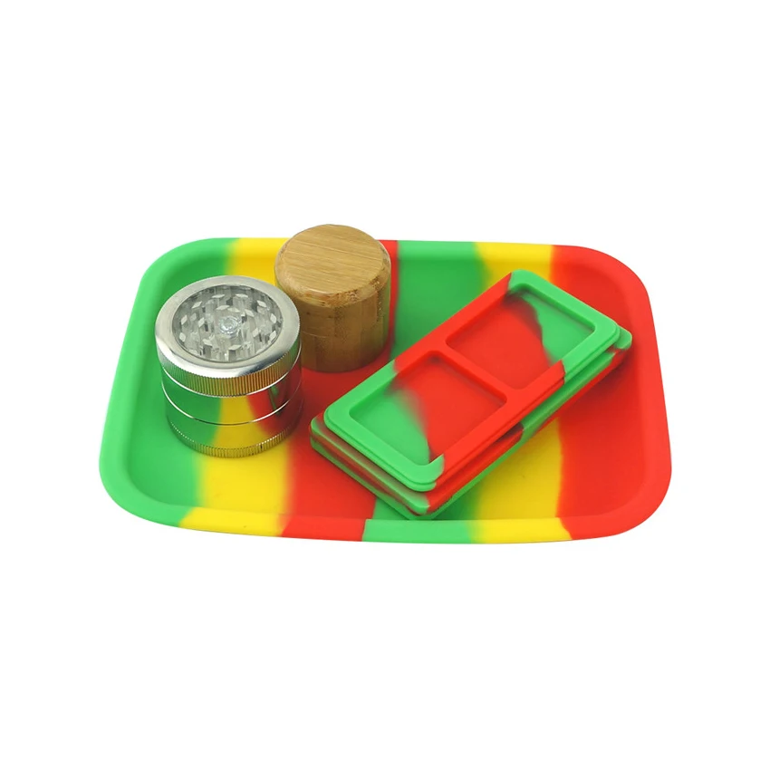 Tobacco Silicone Rolls Tray Heat-resistant Rolling Container Plate For Smoking Accessories Sundries Storage