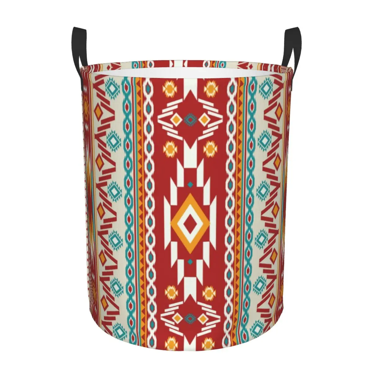 Custom Navajo Geometric Pattern Indian Print Ethnic Laundry Hamper Large Clothes Storage Basket Toy Bin Organizer for Boy Girl