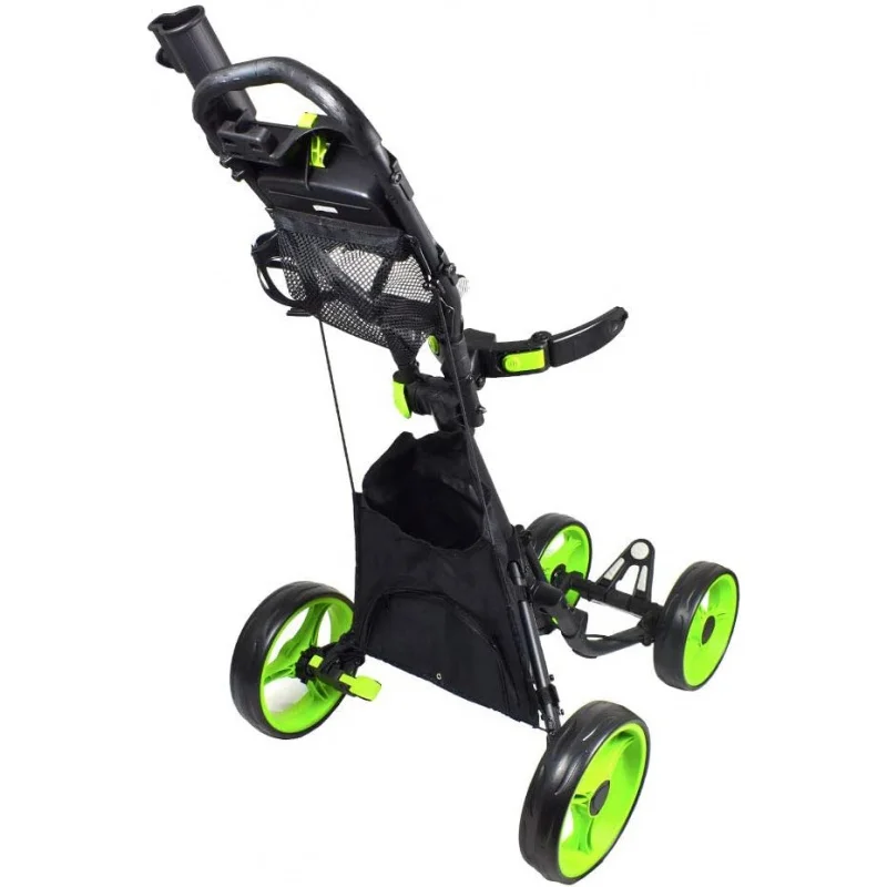 AQCaddyTek V8 - SuperLite 4 Wheel Golf Push Cart,Explorer Version 8