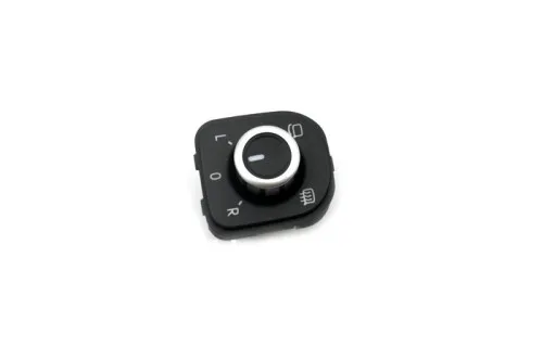 Interrupteur de rétroviseur chromé avec fonctions de chaleur et de pliage, pour VW Golf MK6 Passat B6 EOS