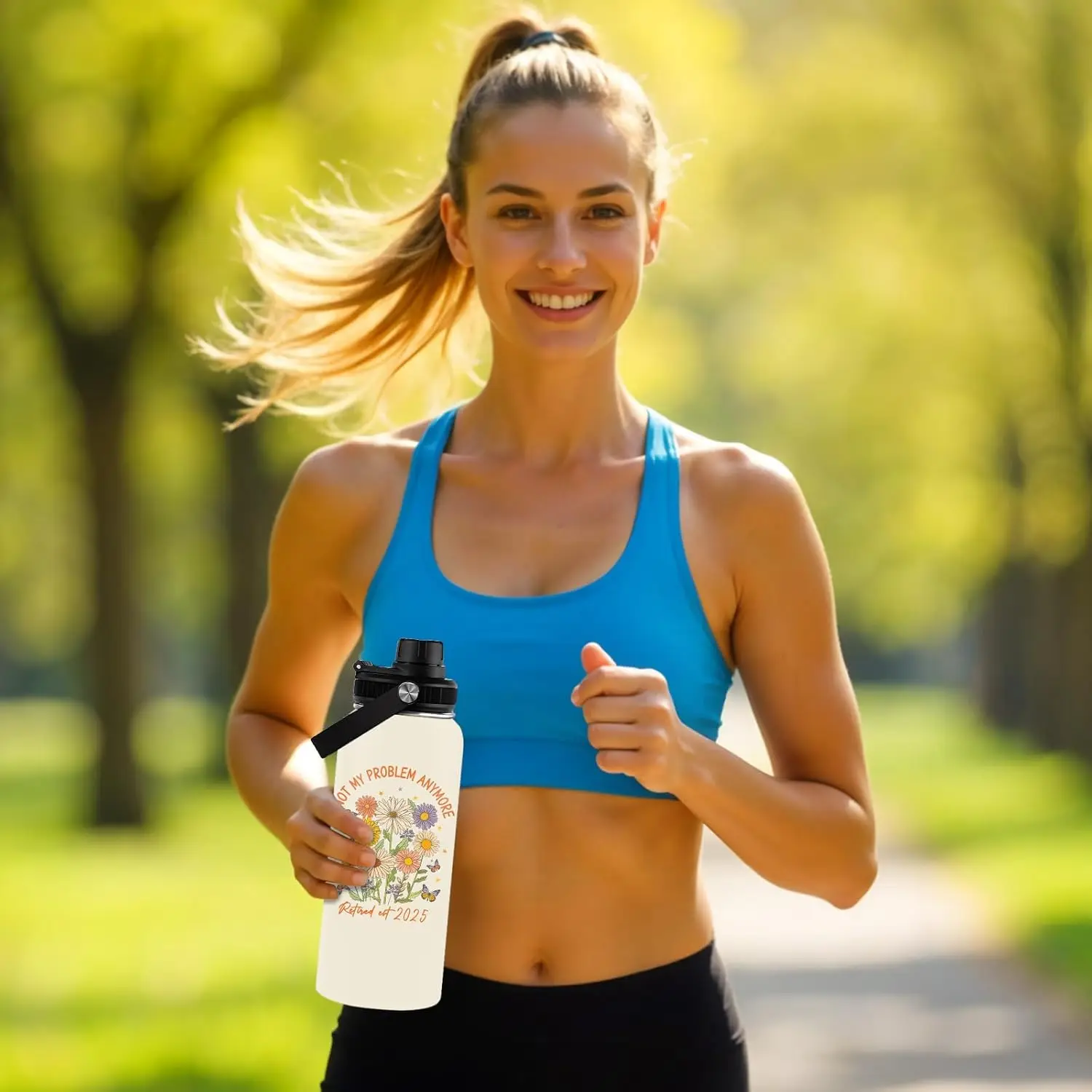 هدية التقاعد للمرأة 2025 - هدايا التقاعد المضحكة لترك زميل العمل، ليس مشكلتي بعد الآن كوب زجاجة ماء 32 أونصة،