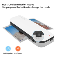 Desktop Laminating Machine A4/A5/A6 Compact Lightweight A4 Laminator with Hot and Cold Settings , 2-3min Quick Warm-up