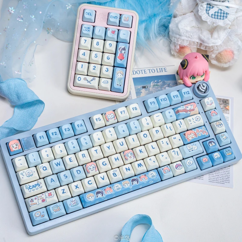 أغطية مفاتيح SPY×Family Anya Forger PBT DMA/MOA أغطية مفاتيح مخصصة لطيفة على شكل رسوم متحركة أنيمي غطاء مفتاح لتصميم اللاعبين