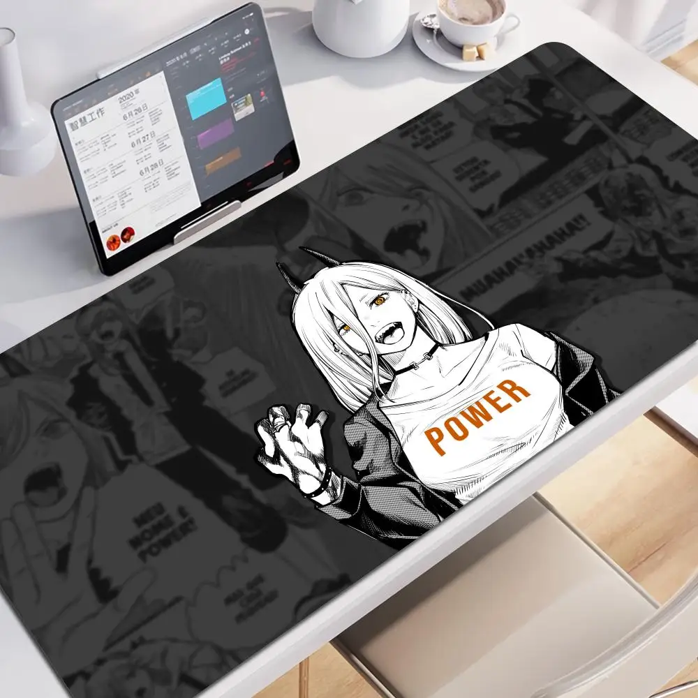 Anime Power Chainsaw Man Mouse Pad Keyboard Mousepad large 600X300 mm Desk Mat PC Gaming High definition printing Table pad