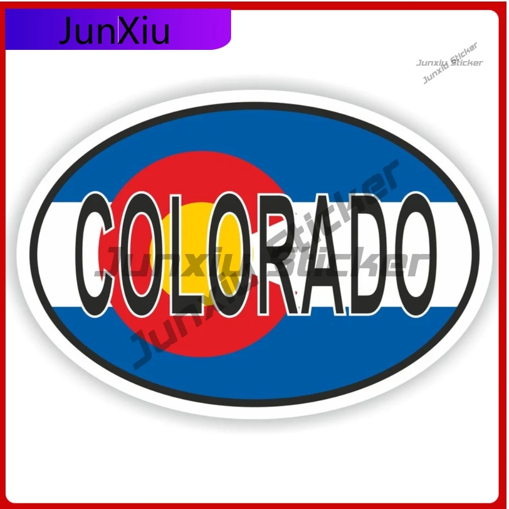 

Colorado Usa City Oval Flag Sticker Scratch Cover Vinyl Decals Graphics Waterproof Decals Camper Decals Stickers For Car Decor