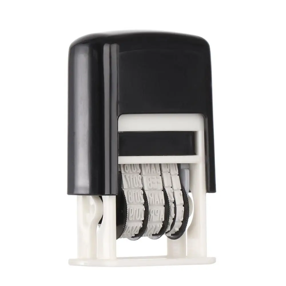 Durable DIY Square English Seals Multicolor Ink Date Stamp Plastic