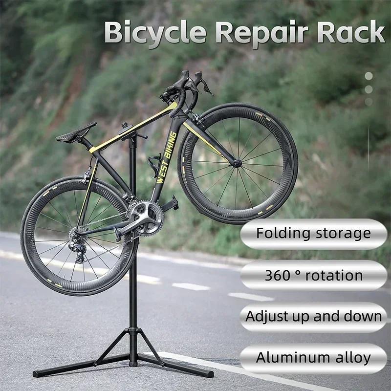 WEST BIKING Multipurpose Bike Repair Stand Storage Foldable Bicycle Display Stand Professional Bike Maintenance Wall/Floor Racks