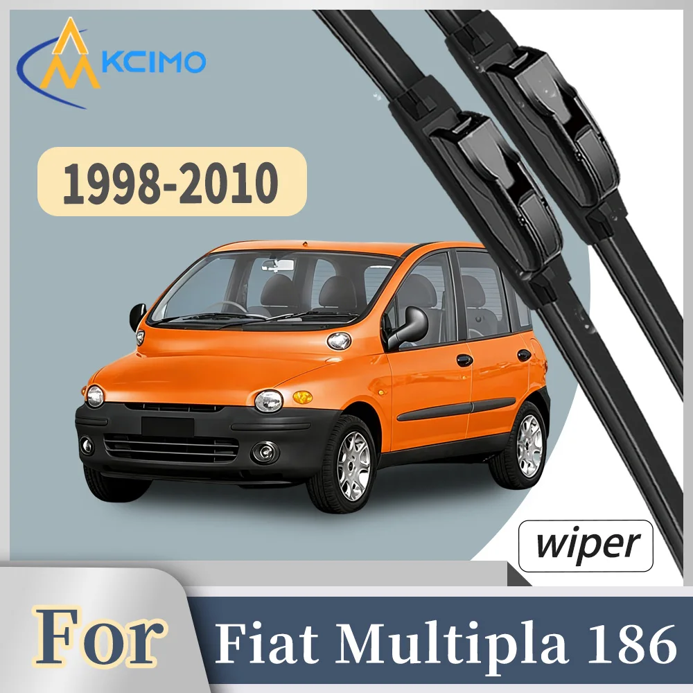 

Premium Rubber Front Windscreen Wiper Blades For Fiat Multipla 186 1998-2010 Quiet Smooth Wiping Waterproof Windshield Kit 2Pcs