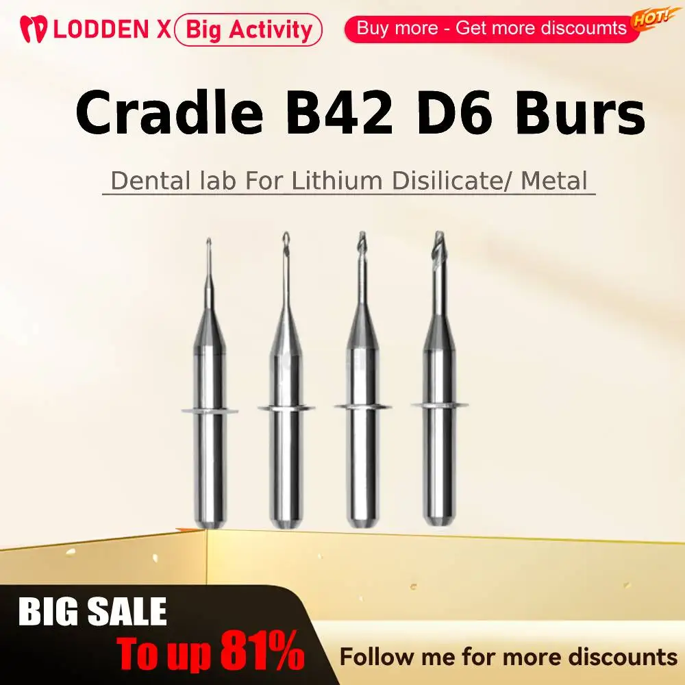 

Cradle B42 D6 Стоматологические лабораторные фрезерные боры Стоматологические фрезерные боры CAD CAM Материал хвостовика Сверло Стоматологическая игла Литий-дисиликат Металл для