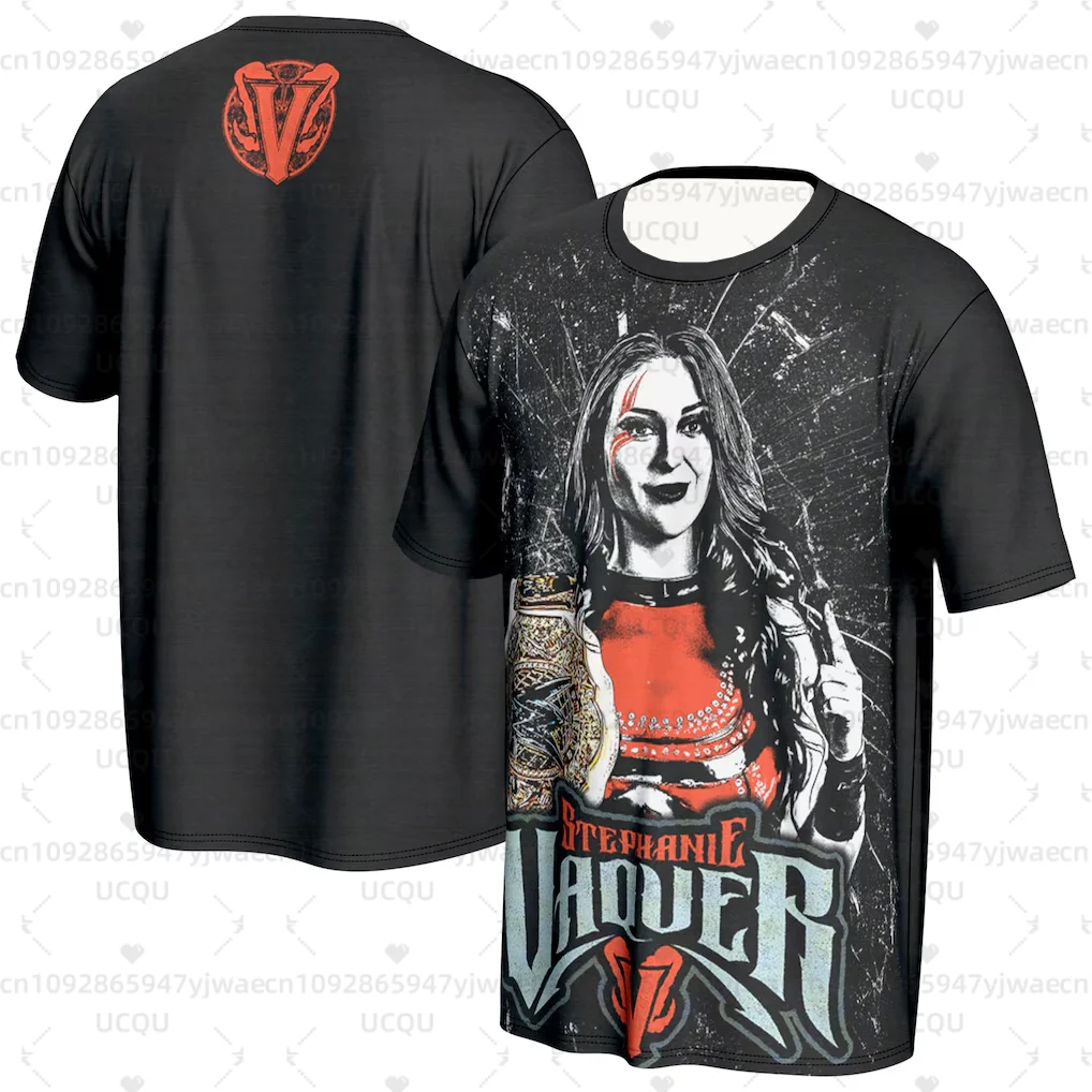 ستيفاني فاكر مطبوعة المصارع تي شيرت علوي للرجال والنساء قصيرة الأكمام للجنسين قميص جرافيك تي شيرت جيرسي القمم #3