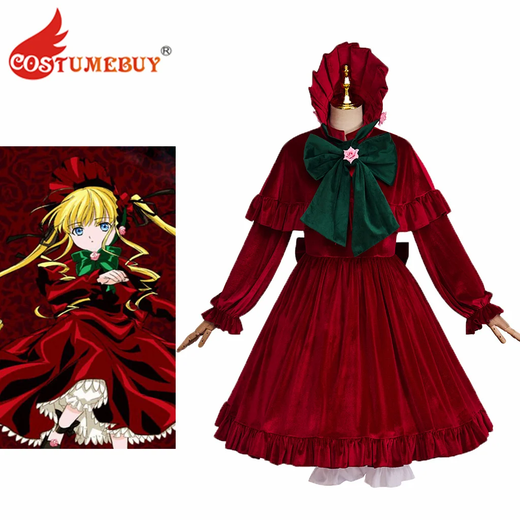 

Anime Rozen Maiden Shinku Cosplay Costume Shinku Red Lolita Dress Women Girls Cute Outfits for Halloween Christmas