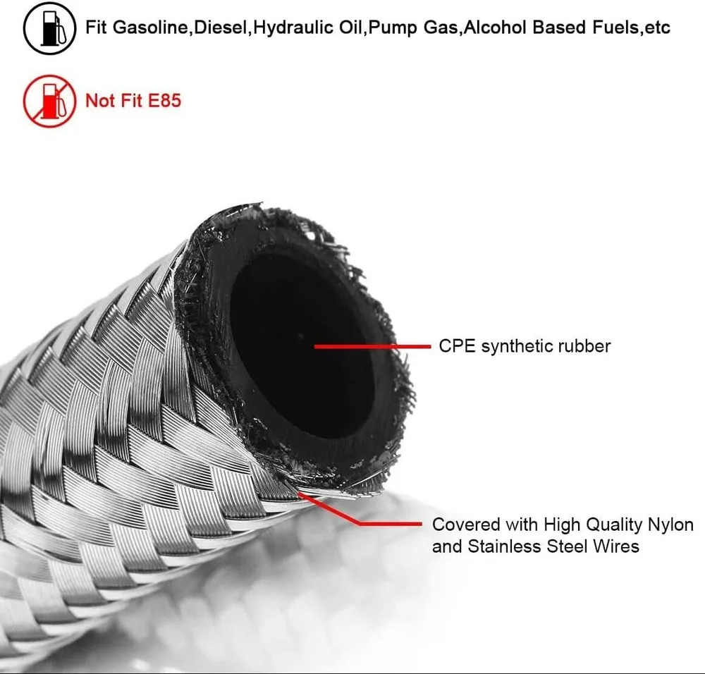 15갤런 검정색 알루미늄 연료 셀 가스 탱크+캡+레벨 센더+스틸 연료 라인 키트