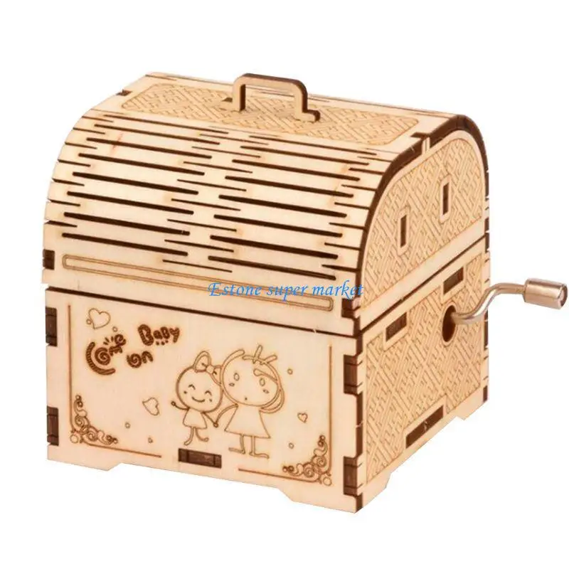 

090B Деревянная музыкальная шкатулка Пасхальная игрушка для детей и взрослых с 2 дополнительными типами для снятия стресса 3D