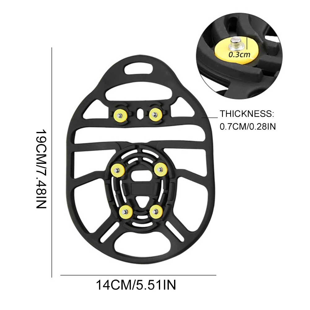 6 unhas grampos de gelo gelo neve tração grampos anti-skid spikes crampons portátil spikes apertos grampos para caminhadas