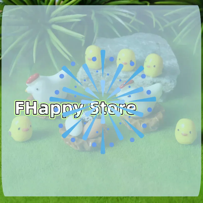 1Pcs Mix Chicken Chick Egg Nest Figurine Miniatures Home Decoration Kawaii Accessories Garden Decor For Home Easter Decoration