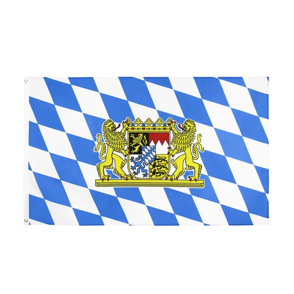 90X150cm Bavarian Germany State Coat of Arms Bavaria Flag Polyester Printed Decoration Banner Tapestry FLAGLAND