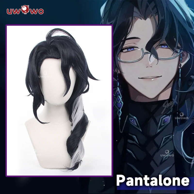 

IN STOCK UWOWO Game Genshin Impact Fatui Harbinger Pantalone Cosplay Wig Cosplay Pantalone Lace Wig Fatui Il Dottore CosplayWig