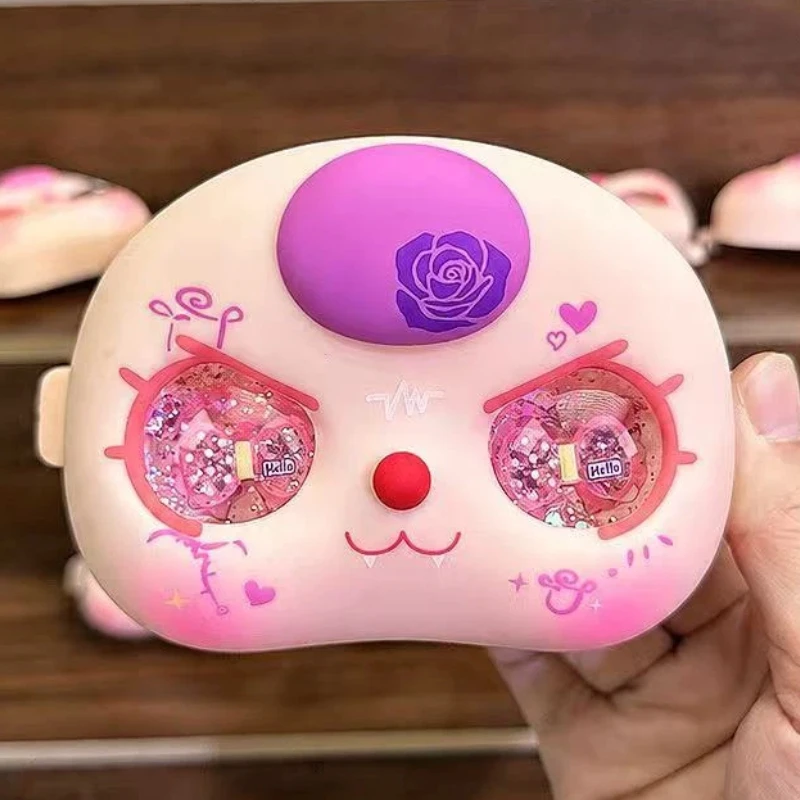 400% Baby Three Quicksand Eyes New High-Quality Hand-drawn designs Vinyl Face Shell Purple Rose Bangs Exquisite Doll Accessories view 3