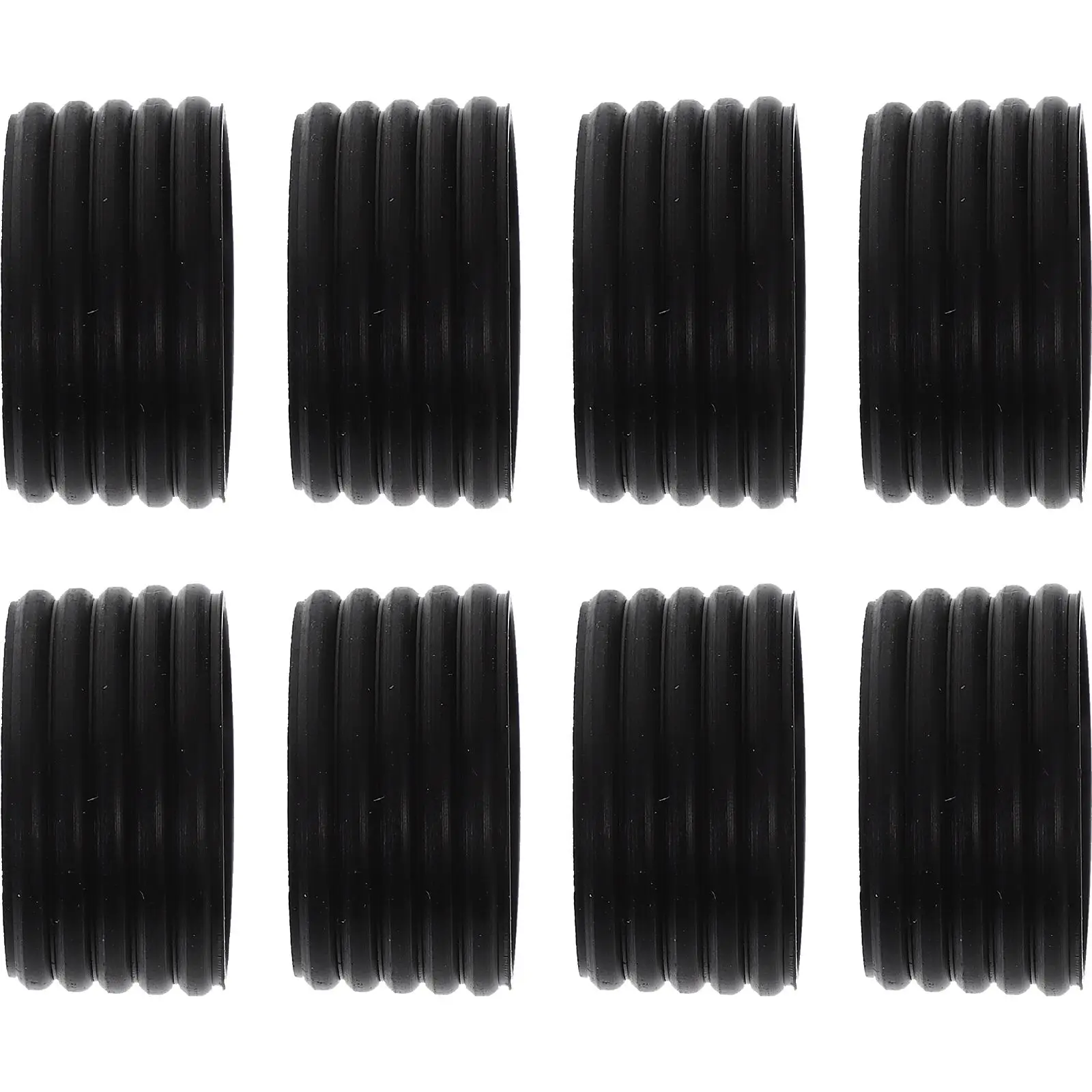 

8pcs Tennis Racket Silicone Rings Black Outdoor Grip Bands Overgrips Sweatbands Compact Lightweight NonSlip Protective Racket