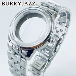 BURRYJAZZ 40mm NH35 NH36 NH34 NH38 NH70 NH72 Watch Case Silver Cocktail Sterile Case Arched Glass