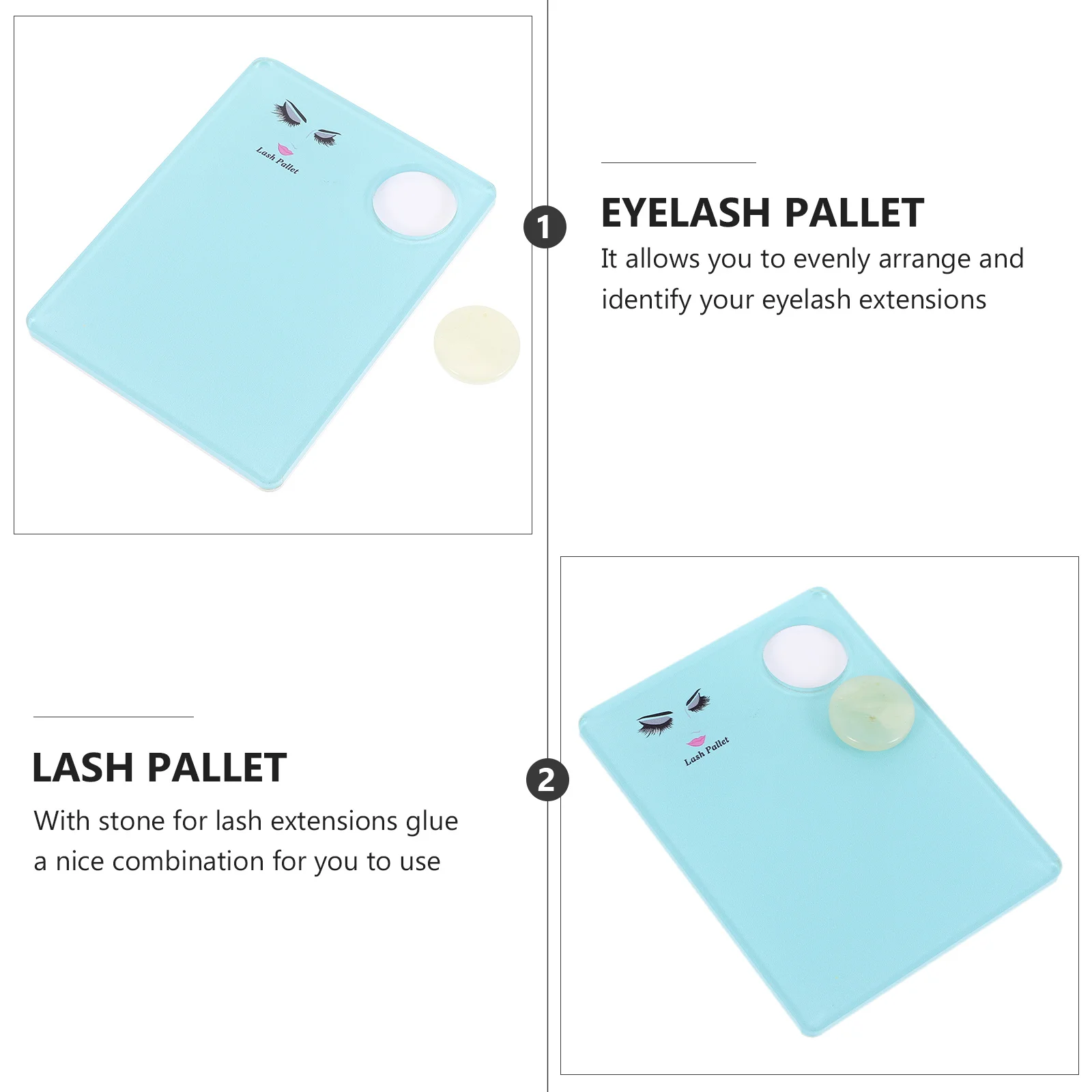 

Eyelash Grafting Pallet Acrylic Lash Holder Stone Quick Access Eyelash Extension Tray Lash Hand Pallet Salon Tool