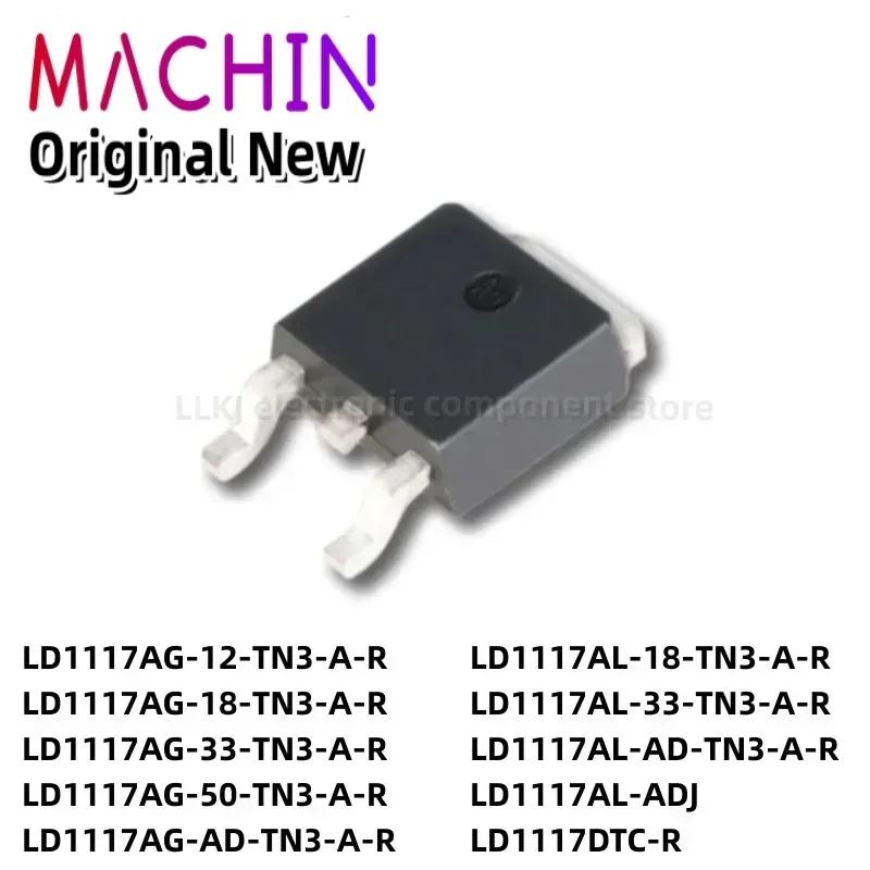 1 pièces LD1117AG/AL/DTC -12/-18/-33/-50/-AD -TN3-A-R/-ADJ/-R TO252 MOS FET TO-252.