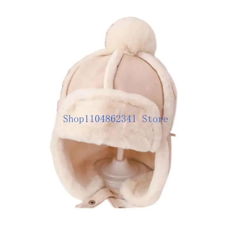 5asd المرقعة القطيفة الطيار قبعة الاطفال الدافئة إيرفلاب قبعة الشتاء في الهواء الطلق الاستخدام اليومي الصياد