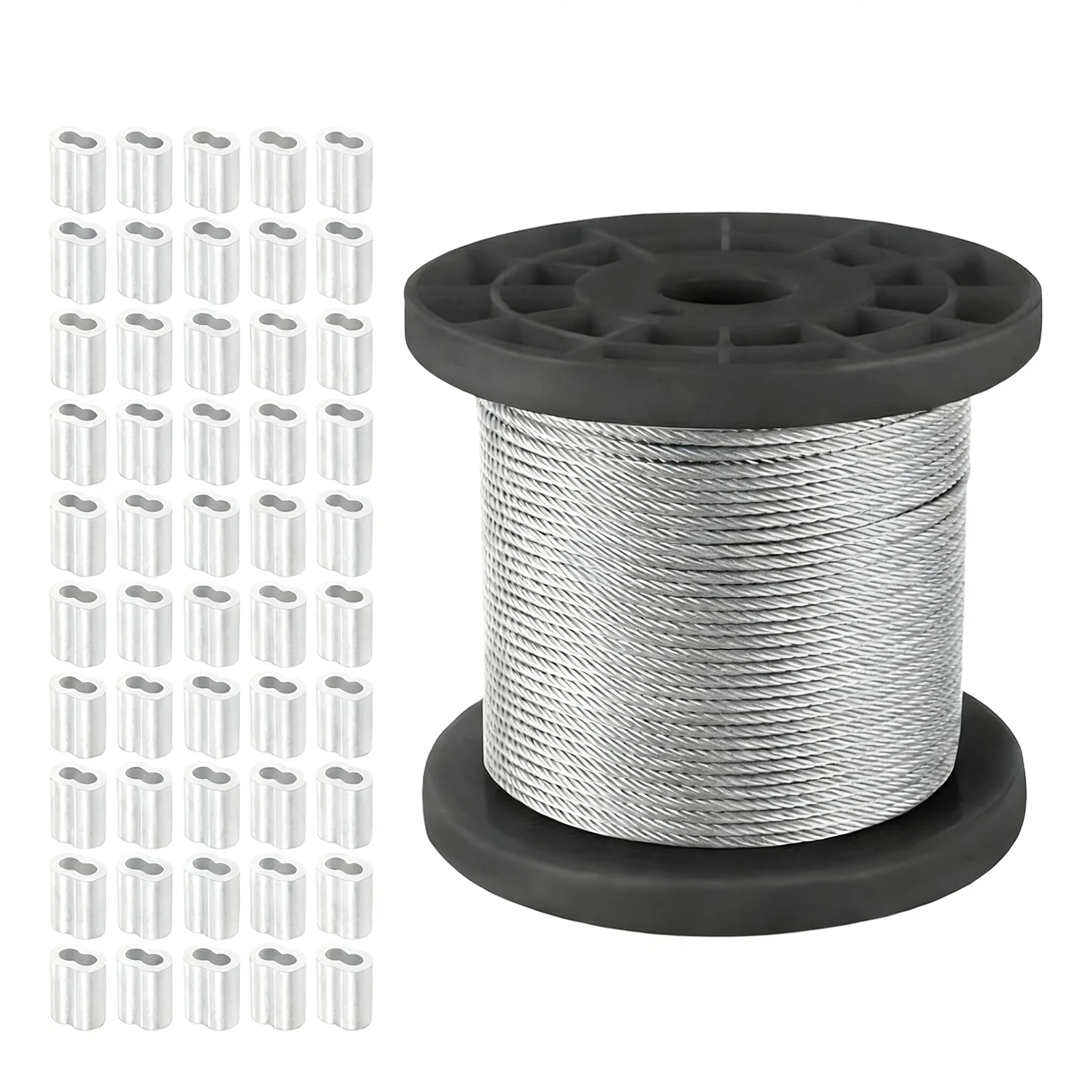 Clothesline Rope Stainless Steel Wire Rope 304 Steel Cable Flexible 7x7 Construction Corrosion